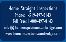Home Straight Inspections, Cambridge, Ontario and surrounding area